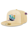 Casquette 59Fifty - Tampa Bay Rays - Raffia New Era - Crème