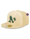 Casquette 59Fifty - Oakland Athletics - Raffia New Era - Crème