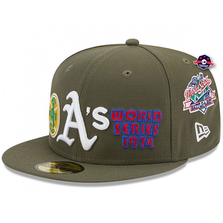 Casquette 59Fifty - Oakland Athletics - World Series - Olive