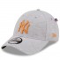 Casquette New Era - New York Yankees - Gris chiné - 9Forty - Jersey Essential