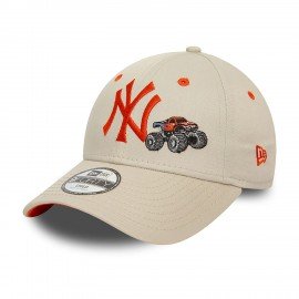 Casquette 9Forty enfant - New Era - New York Yankees - Graphic - Marron clair