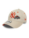 Casquette 9Forty enfant - New Era - New York Yankees - Graphic - Marron clair