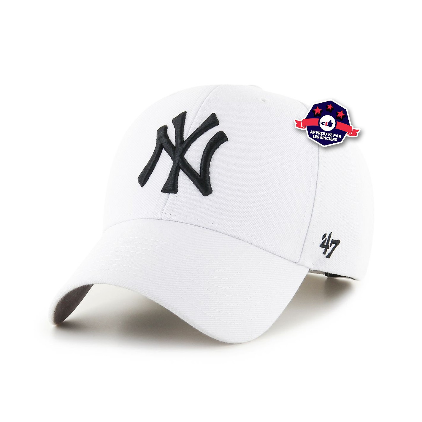 47 Brand - MLB NY - Casquette de baseball Yankees - Rayures noires et  blanches