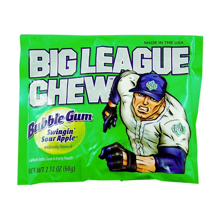 Chewing gum Big league Chew à la pomme acidulée