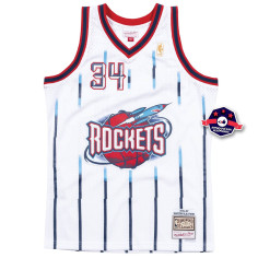 Jersey NBA - Hakeem Olajuwon - Houston Rockets - Blanc