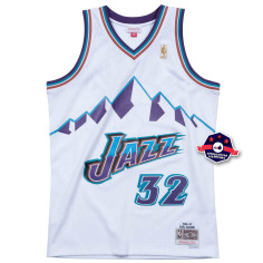 Jersey NBA - Karl Malone - Utah Jazz - Blanc