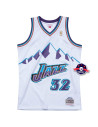 Jersey NBA - Karl Malone - Utah Jazz - Blanc