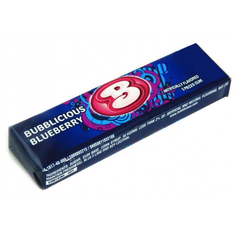 Chewing-gums Bubblicious à la myrtillle