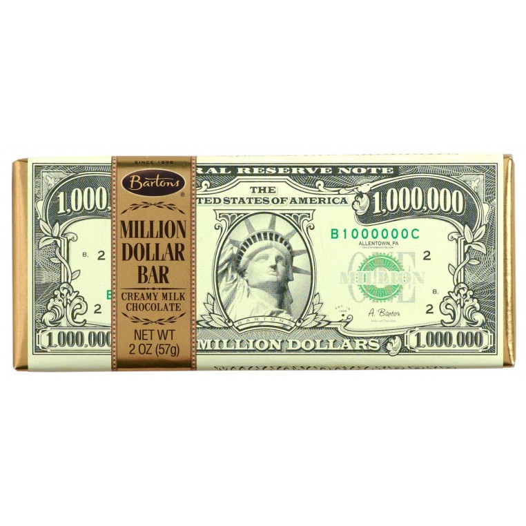 Plaque de chocolat Barton's Million$ creamy
