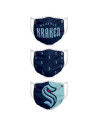 Lot de 3 Masques en Tissu - Seattle Kraken