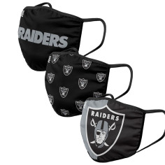 Masques en Tissu - Las Vegas Raiders - Lot de 3