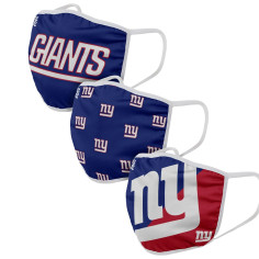 Masques en Tissu - New York Giants - Lot de 3