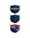 Masques en Tissu - New England Patriots - Lot de 3