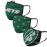 Masques en Tissu - New York Jets - Lot de 3