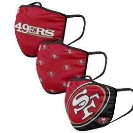 Masques en Tissu - San Francisco 49ers - Lot de 3