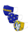 Masques en Tissu - Los Angeles Rams - Lot de 3