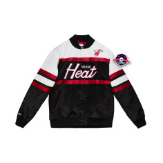 Veste en Satin - Miami Heat - Special Script - Mitchell and Ness