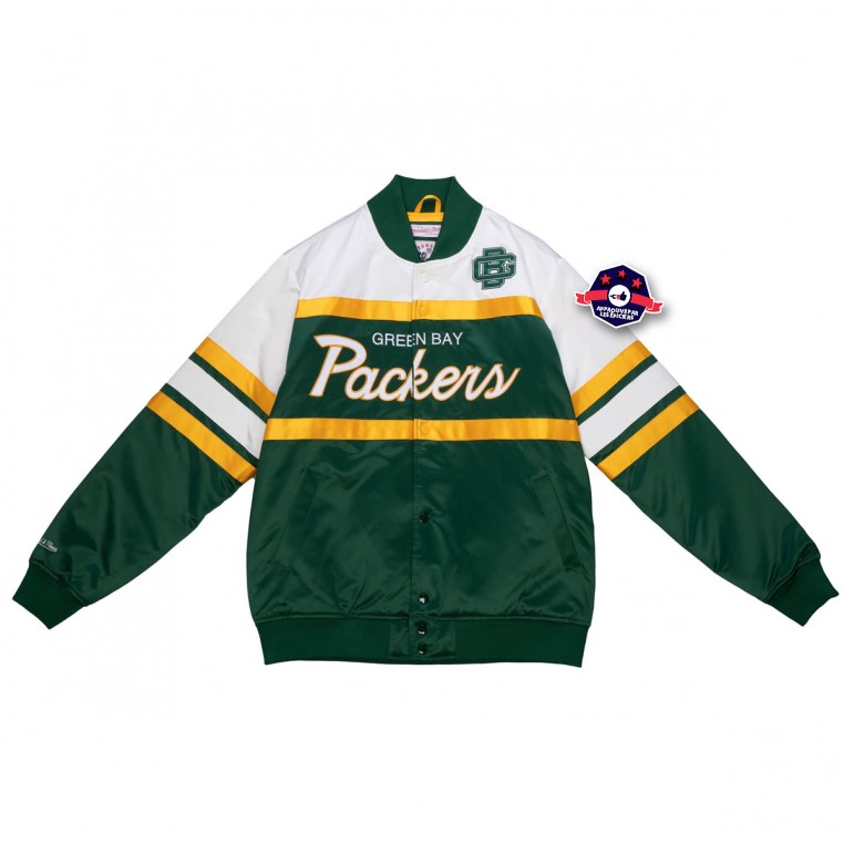 Veste en Satin - Green Bay Packers - Special Script - Mitchell and Ness