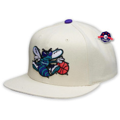 Casquette - Charlotte Hornets - Off White - Mitchell & Ness