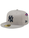 Casquette 59fifty - New York Yankees - Side Patch - Gris