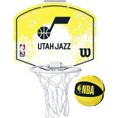 Mini Panier de Basket Wilson NBA - Utah Jazz - Jaune et Noir