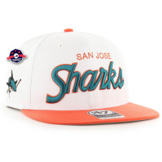 Casquette '47 - San Jose Sharks - Crosstown Script - Captain White