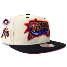 Casquette - Philadelphia 76ers - Off White Two Tone - Mitchell & Ness