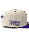 Casquette - Milwaukee Bucks - Off White Two Tone - Mitchell & Ness