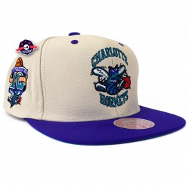 Casquette - Charlotte Hornets - Off White Two Tone - Mitchell & Ness