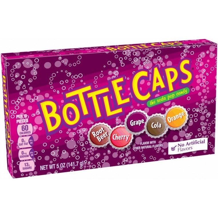 Bonbons goûts sodas américains - Wonka Bottle Caps